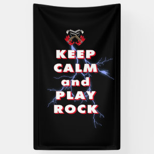 Keep calm and play rock banner
