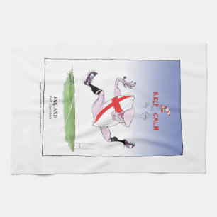 keep calm and play rugby, tony fernandes tea towel
