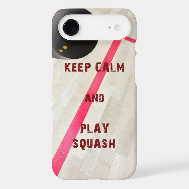 Keep Calm and Play Squash Case-Mate iPhone Case (Back)