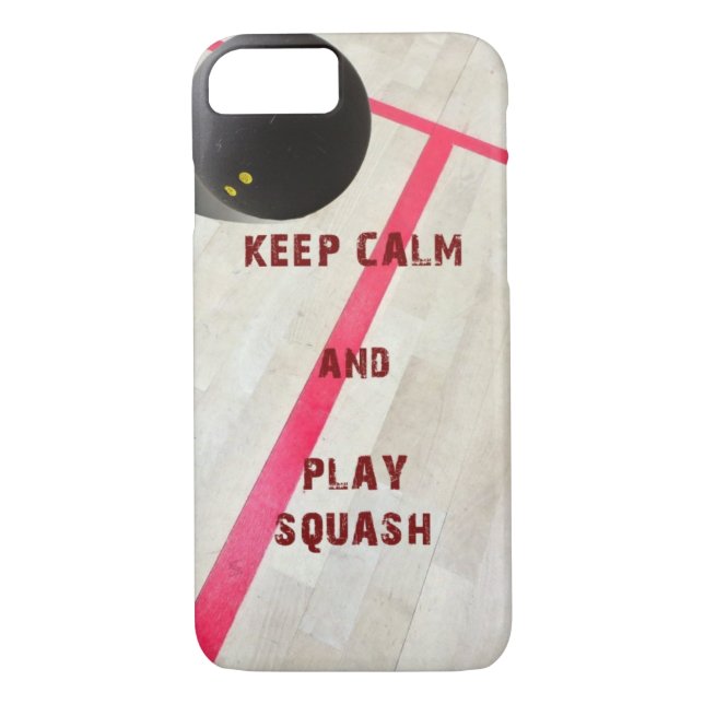 Keep Calm and Play Squash Case-Mate iPhone Case (Back)