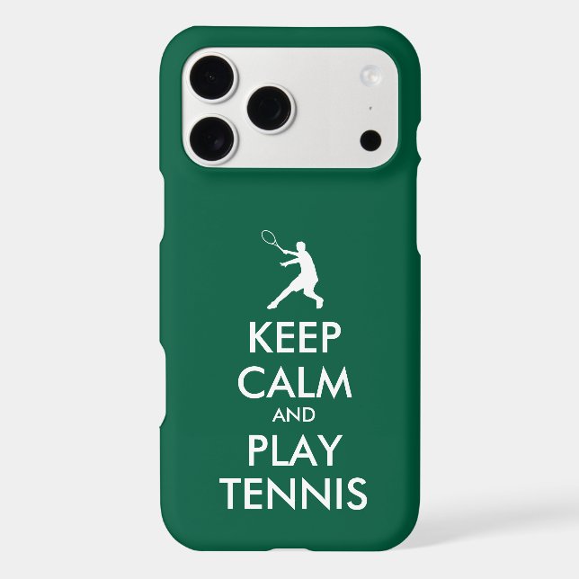 Keep Calm And Play Tennis funny green (Back)