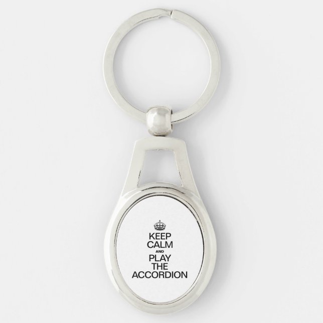 KEEP CALM AND PLAY THE ACCORDION KEY RING (Front)