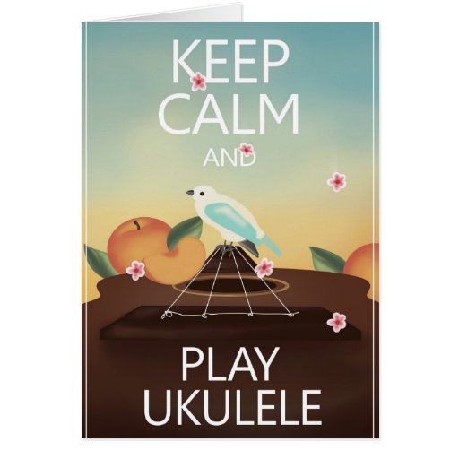 Image of Keep Calm and Play Ukulele Hawaiian Style