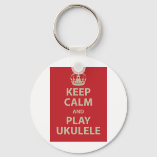 Keep Calm and Play Ukulele Key Ring