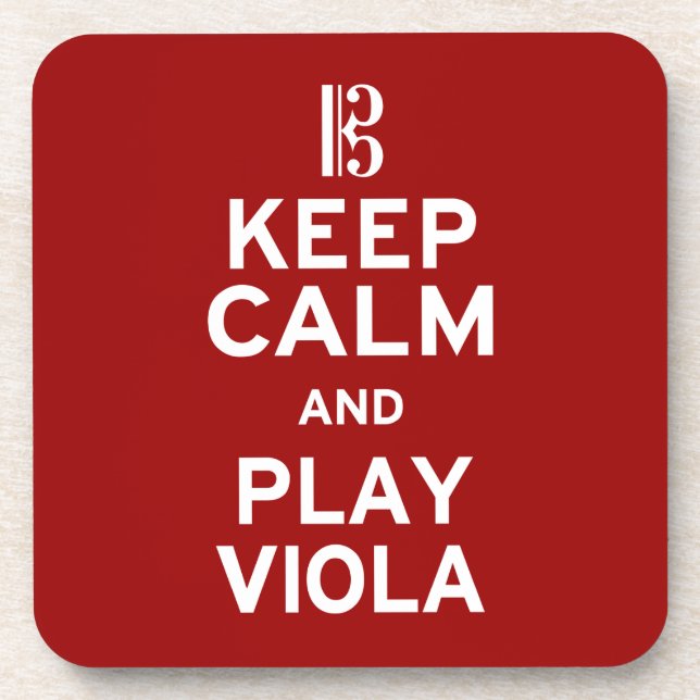 Keep Calm and Play Viola Coaster (Front)