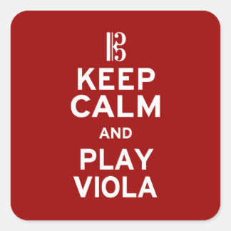 Keep Calm and Play Viola Square Sticker