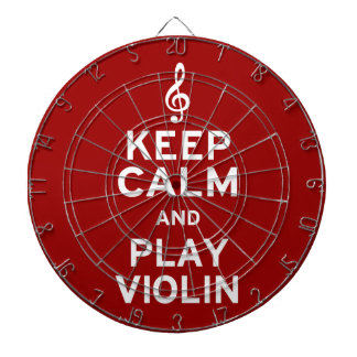 Keep Calm and Play Violin Dartboard