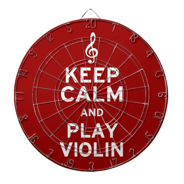 Keep Calm and Play Violin Dartboard (Front)