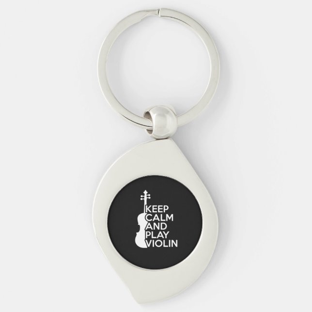 Keep Calm and Play Violin Key Ring (Front)