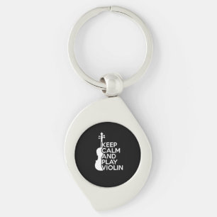 Keep Calm and Play Violin Key Ring