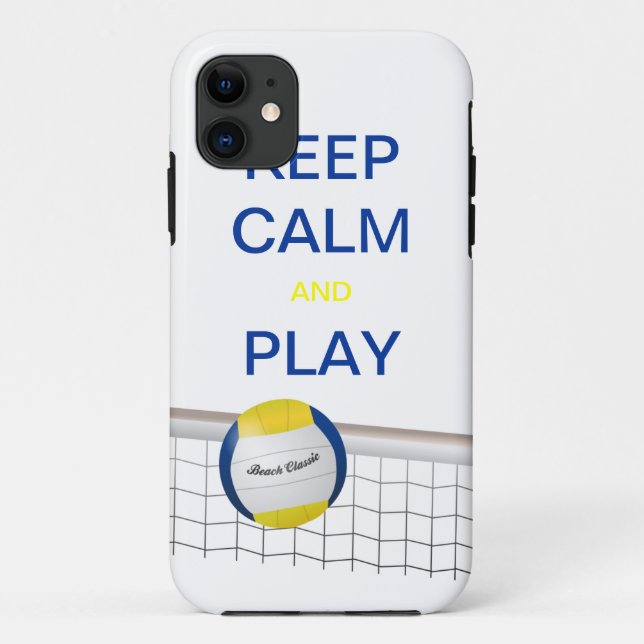 KEEP CALM AND PLAY VOLLEYBALL iPhone 5 Case (Back)