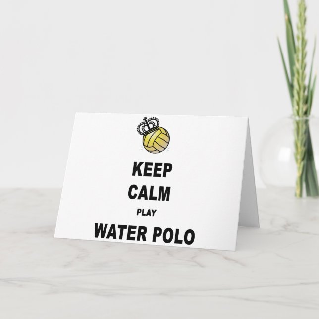 Keep Calm and Play Water Polo Products Card (Front)