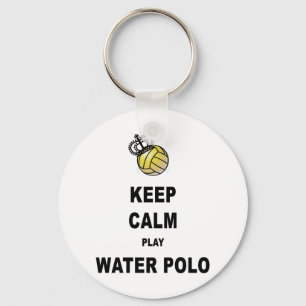 Keep Calm and Play Water Polo Products Key Ring