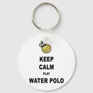 Keep Calm and Play Water Polo Products Key Ring