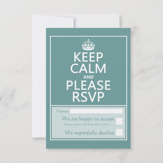 Keep Calm and Please RSVP (Front)