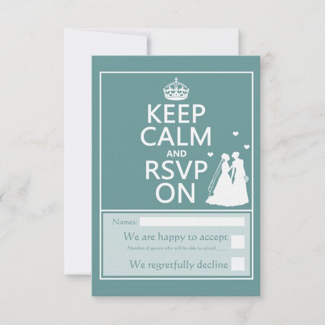 Keep Calm and Please RSVP Card (Front)