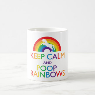 Keep Calm and Poop Rainbows Unicorn Coffee Mug