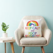 Keep Calm and Poop Rainbows Unicorn Cushion (Chair)