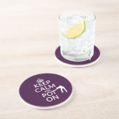 Keep Calm and Pot On (Snooker/Pool) Coaster (Side)