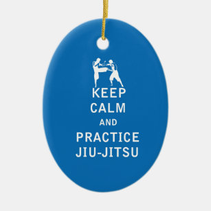 Keep Calm and Practice Jiu-Jitsu Ceramic Tree Decoration