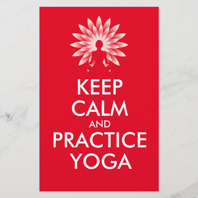 Keep calm and practice yoga flyer (Front)