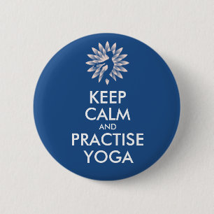 Keep calm and practise yoga 6 cm round badge