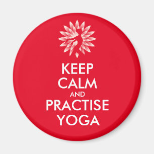 Keep calm and practise yoga magnet