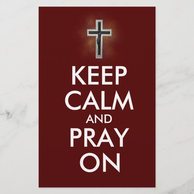 Keep calm and pray on flyer (Front)