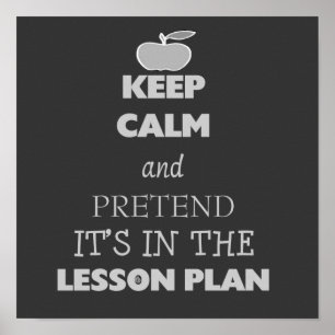 keep calm and pretend its in the lesson plan poster