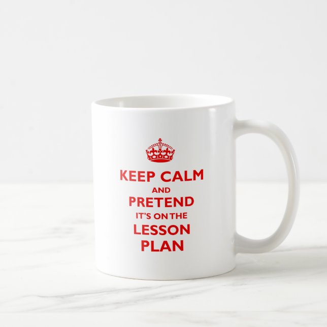 Keep Calm And Pretend (Red) Coffee Mug (Right)