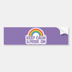 Keep Calm And Pride On Gay Pride Month Bumper Sticker