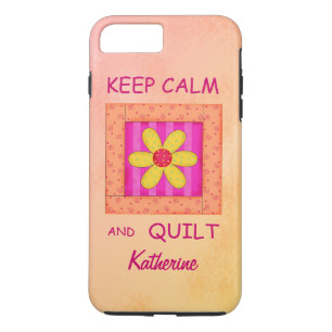 Keep Calm and Quilt Block Personalised Your Name iPhone 8 Plus/7 Plus Case