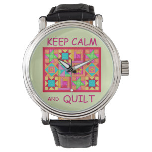 Keep Calm and Quilt Multi Block Patchwork Quilt Watch