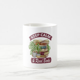 Keep calm and read a book coffee mug