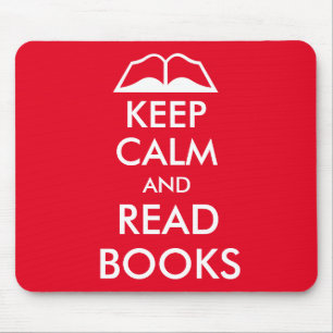 Keep calm and read books mouse mat