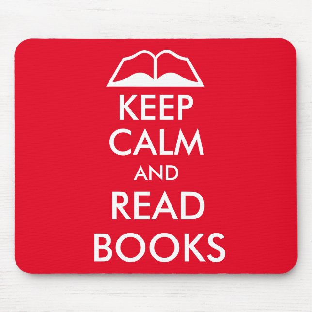 Keep calm and read books mouse mat (Front)