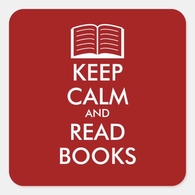 Keep calm and read books sticker | Customizable (Front)