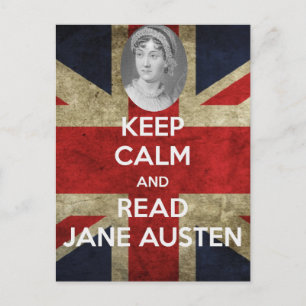 Keep Calm and Read Jane Austen Postcard