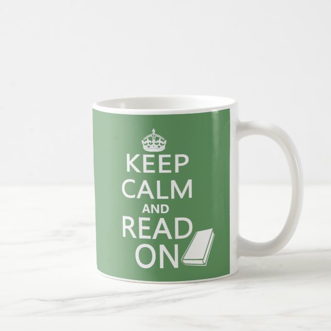 Keep Calm and Read On Coffee Mug (Right)