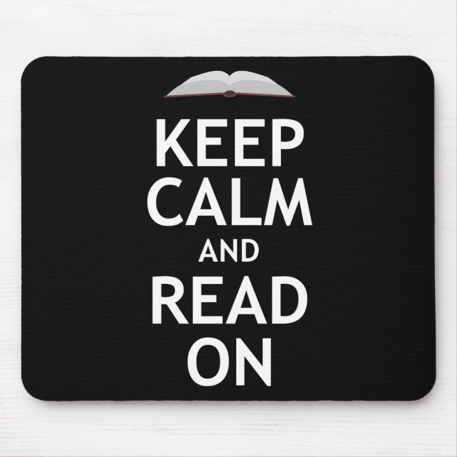 Keep Calm and Read On Mouse Mat (Front)