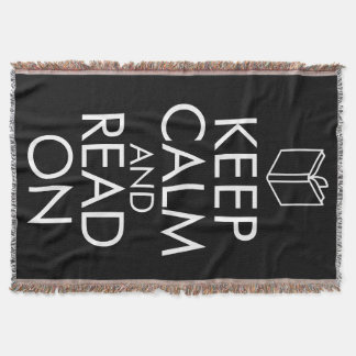 KEEP CALM AND READ ON THROW BLANKET