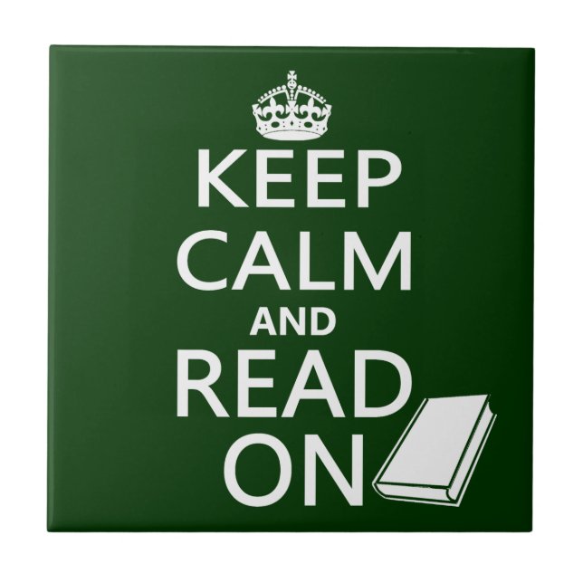 Keep Calm and Read On Tile (Front)