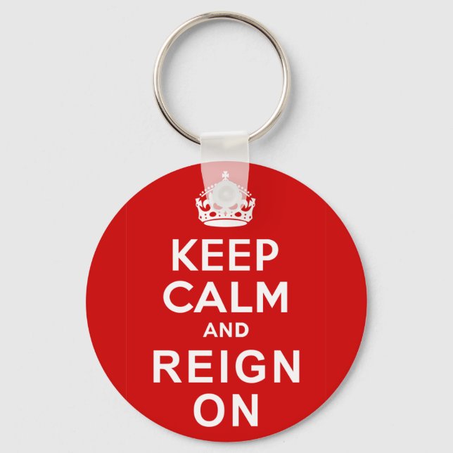 Keep Calm and Reign On Diamond Jubilee Gifts Key Ring (Front)