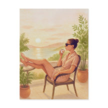Keep Calm and Relax Watercolor Postcard