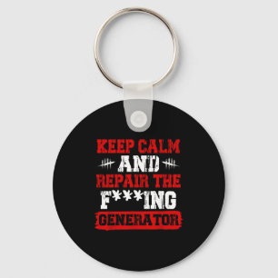 Keep Calm And Repair The Generator Video Game  Key Ring
