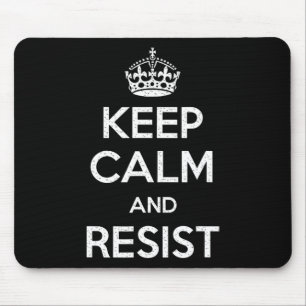 Keep Calm And Resist Impeach Trump Funny Anti Trum Mouse Mat