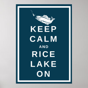 Keep Calm and Rice Lake, ON poster in RLTA green