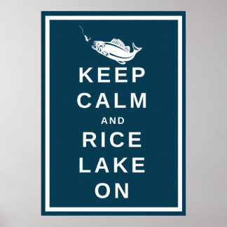 Keep Calm and Rice Lake, ON poster in RLTA green