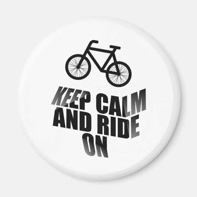 Keep calm and ride on magnet (Front)