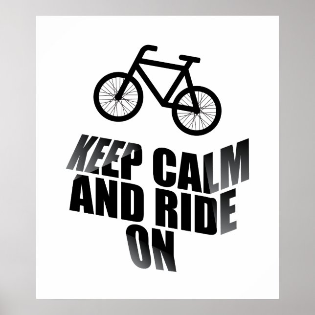 Keep calm and ride on poster (Front)